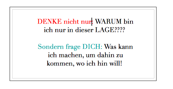 Was kann ICH machen?